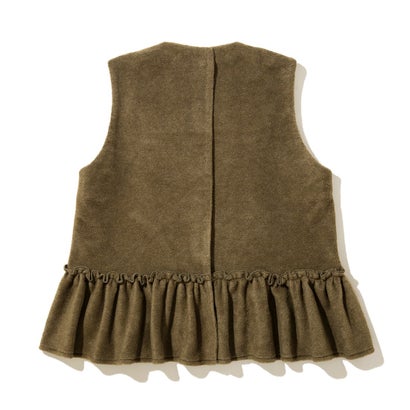 フリースフリルベスト（Fleece Frill Vest） （OLIVE）｜詳細画像