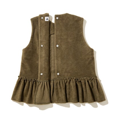 フリースフリルベスト（Fleece Frill Vest） （OLIVE）｜詳細画像