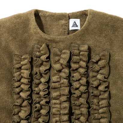 フリースフリルベスト（Fleece Frill Vest） （OLIVE）｜詳細画像