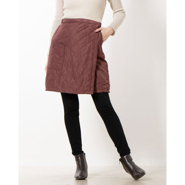 
                    55cm丈 防寒 キルティングラップスカート（ブリック）