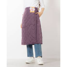 70cm丈キルティングラップスカート （ブラウンパープル）