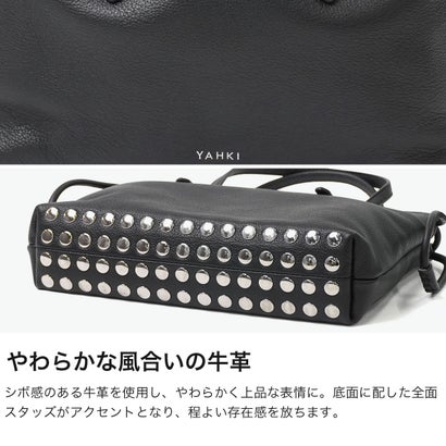 トートバッグ レディース ミニ かわいい バッグ ブランド 軽量 軽い 本革 革 レザー ミニトートバッグ ハンドバッグ 巾着型 ドローストリング 小さい おしゃれ HAND BAG YH-827 （black）｜詳細画像