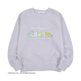 すみっコぐらし トレーナー 裏起毛 キッズ 子供 スウェット サンエックス プリント 長袖 （ラベンダー）