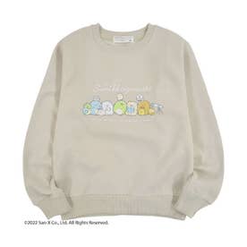 すみっコぐらし トレーナー 裏起毛 キッズ 子供 スウェット サンエックス プリント 長袖 （ベージュ）