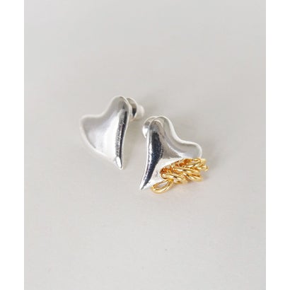 LAPUIS.Coil Heart ピアス （マルチ）｜詳細画像