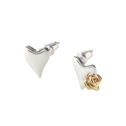 LAPUIS.Coil Heart ピアス （マルチ）｜詳細画像