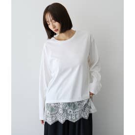 レースヘムロンTee （オフホワイト）