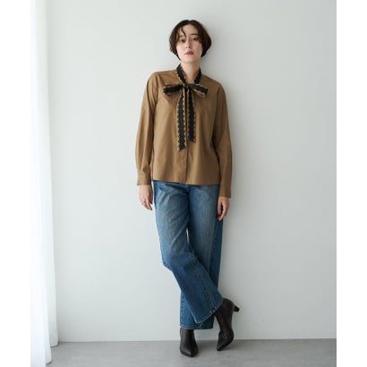 イェッカ ヴェッカ YECCA VECCA レースボウタイシャツ （ネイビー）｜詳細画像