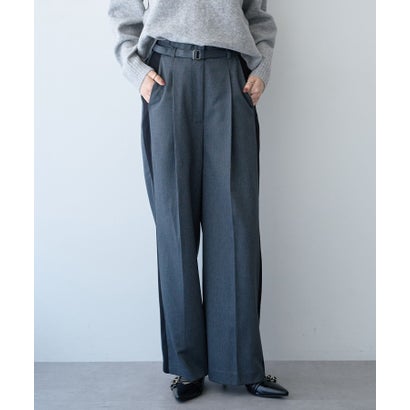 イェッカ ヴェッカ YECCA VECCA サイドラインストレートワイドパンツ （ベージュ）｜詳細画像