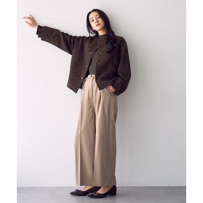 イェッカ ヴェッカ YECCA VECCA サイドラインストレートワイドパンツ （ベージュ）｜詳細画像