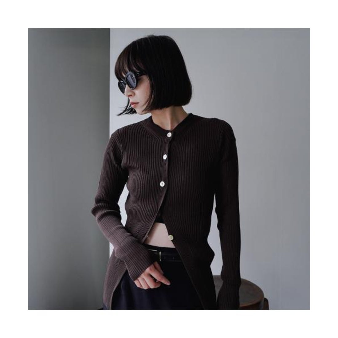 イエン YENN YENN カーディガン COTTON RIB CARDIGAN Y251-91013