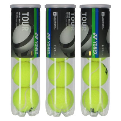 ヨネックス YONEX テニス ボール ツアー 4球 PET缶 ウーブンフェルト 柔らかい打球感 安定した飛び 部活 クラブ  TBTUR4P 004 （004 イエロー）｜詳細画像