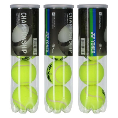 ヨネックス YONEX テニス ボール チャンピオンシップ 4球 PET缶 ニードルフェルト 耐久性 クリアで軽快な打球感 部活 クラブ  TBCHS （004 イエロー）｜詳細画像