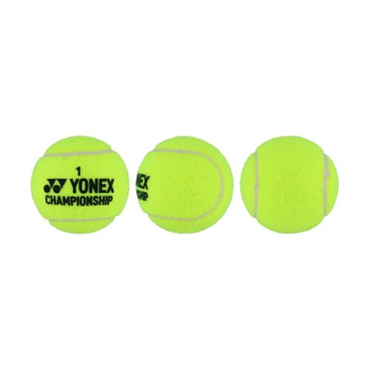 ヨネックス YONEX テニス ボール チャンピオンシップ 4球 PET缶 ニードルフェルト 耐久性 クリアで軽快な打球感 部活 クラブ  TBCHS （004 イエロー）｜詳細画像