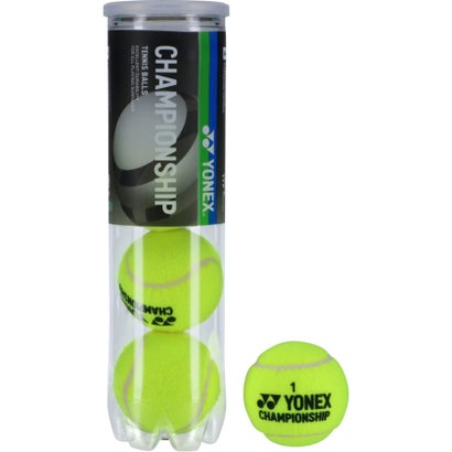 ヨネックス YONEX テニス ボール チャンピオンシップ 4球 PET缶 ニードルフェルト 耐久性 クリアで軽快な打球感 部活 クラブ  TBCHS （004 イエロー）｜詳細画像