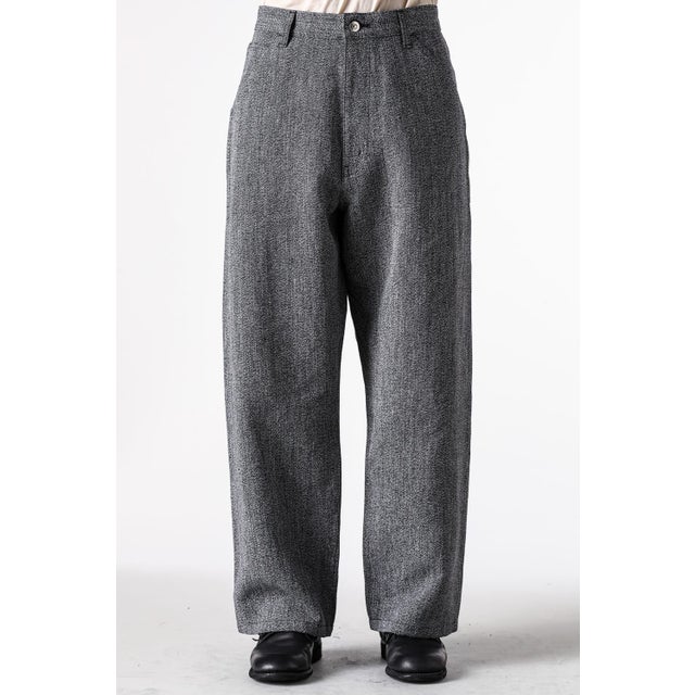 YOKO SAKAMOTO WORK 5POCKET STRAIGHT PANTS BLACK & BEIGE