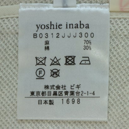ヨシエイナバ yoshie inaba リネンコットンオーバープリントジャケット （ナチュラル）｜詳細画像