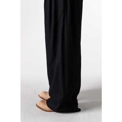 EXTRA WIDE-LEG TROUSERS Black｜詳細画像