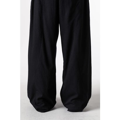 EXTRA WIDE-LEG TROUSERS Black｜詳細画像