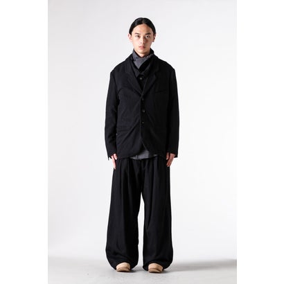 EXTRA WIDE-LEG TROUSERS Black｜詳細画像