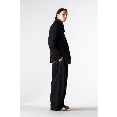 EXTRA WIDE-LEG TROUSERS Black｜詳細画像