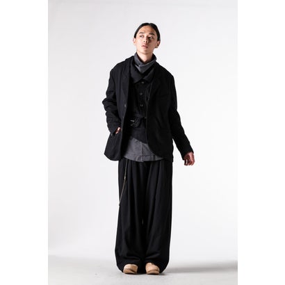 EXTRA WIDE-LEG TROUSERS Black｜詳細画像