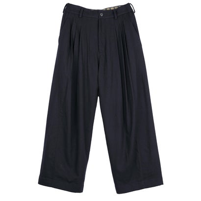 EXTRA WIDE-LEG TROUSERS Black｜詳細画像