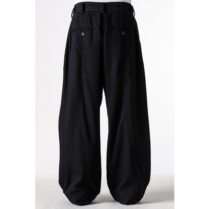 EXTRA WIDE-LEG TROUSERS Black｜詳細画像