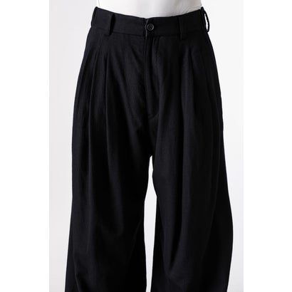EXTRA WIDE-LEG TROUSERS Black｜詳細画像