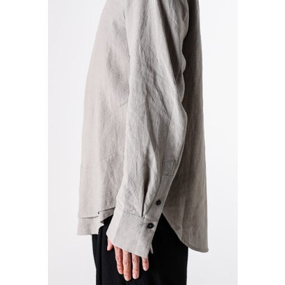 STRIPED HIGH COLLAR SHIRT （L. Gray）｜詳細画像