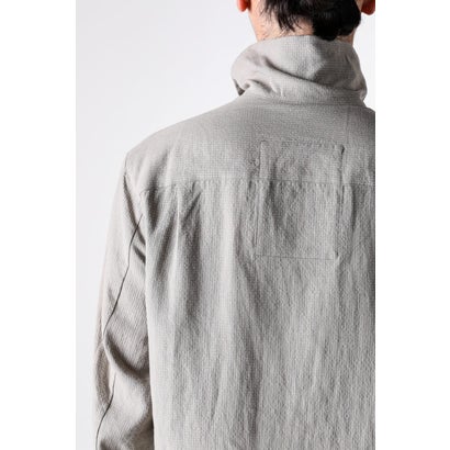 STRIPED HIGH COLLAR SHIRT （L. Gray）｜詳細画像