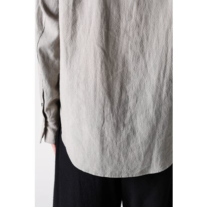 STRIPED HIGH COLLAR SHIRT （L. Gray）｜詳細画像