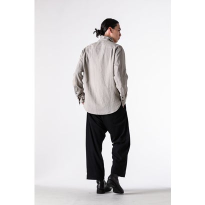 STRIPED HIGH COLLAR SHIRT （L. Gray）｜詳細画像