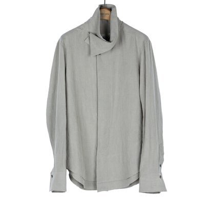 STRIPED HIGH COLLAR SHIRT （L. Gray）｜詳細画像