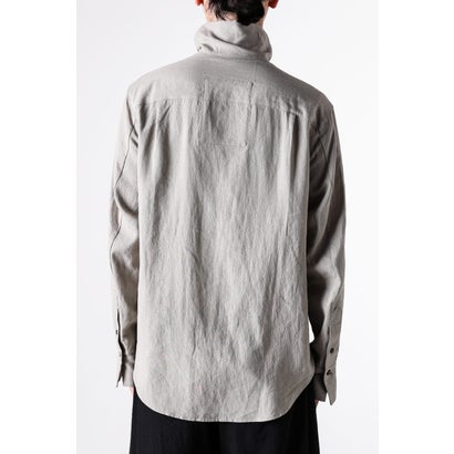 STRIPED HIGH COLLAR SHIRT （L. Gray）｜詳細画像