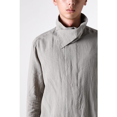 STRIPED HIGH COLLAR SHIRT （L. Gray）｜詳細画像