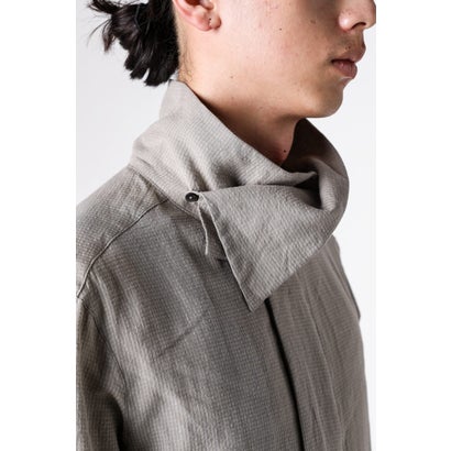 STRIPED HIGH COLLAR SHIRT （L. Gray）｜詳細画像