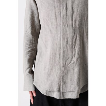 STRIPED HIGH COLLAR SHIRT （L. Gray）｜詳細画像