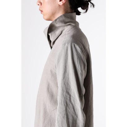 STRIPED HIGH COLLAR SHIRT （L. Gray）｜詳細画像