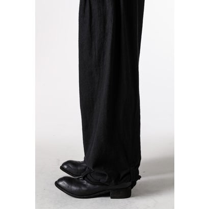 WIDE-LEG TROUSERS WITH PULL TABS Black｜詳細画像
