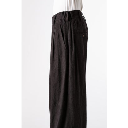 WIDE-LEG TROUSERS WITH PULL TABS Brown｜詳細画像