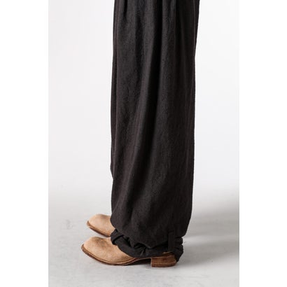 WIDE-LEG TROUSERS WITH PULL TABS Brown｜詳細画像