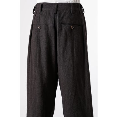 WIDE-LEG TROUSERS WITH PULL TABS Brown｜詳細画像