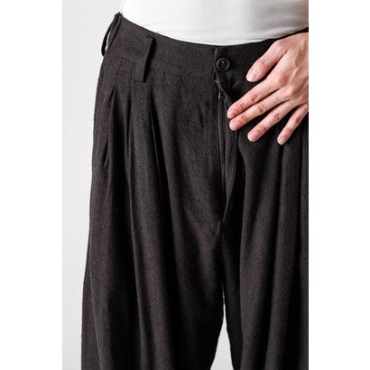 WIDE-LEG TROUSERS WITH PULL TABS Brown｜詳細画像