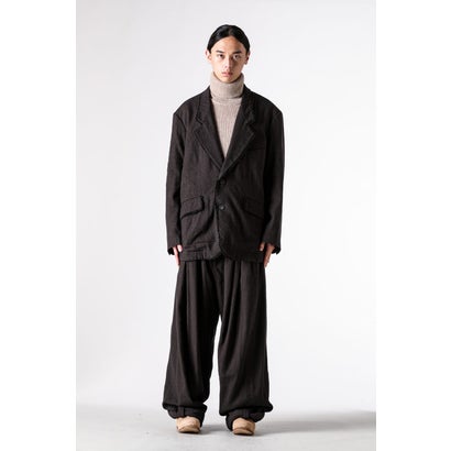 WIDE-LEG TROUSERS WITH PULL TABS Brown｜詳細画像