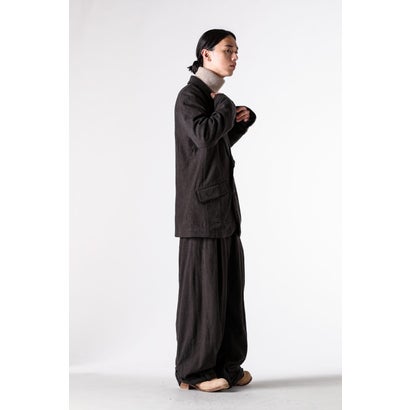 WIDE-LEG TROUSERS WITH PULL TABS Brown｜詳細画像