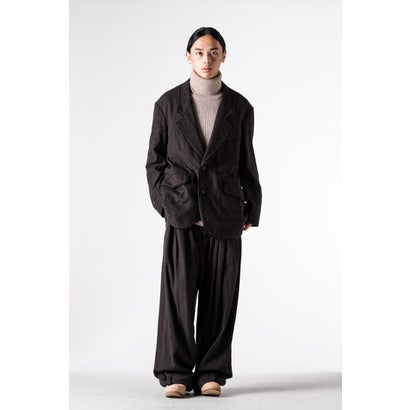 WIDE-LEG TROUSERS WITH PULL TABS Brown｜詳細画像