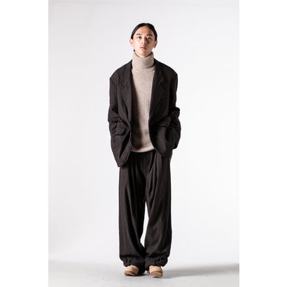 WIDE-LEG TROUSERS WITH PULL TABS Brown｜詳細画像
