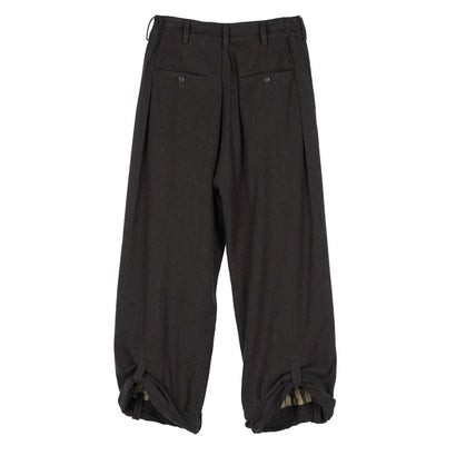 WIDE-LEG TROUSERS WITH PULL TABS Brown｜詳細画像