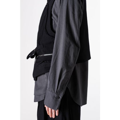 HIGH-NECK UTILITY VEST Black｜詳細画像